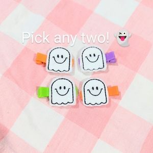 NEW Halloween Ghost Hair Clips for Girls, toddlers, babies